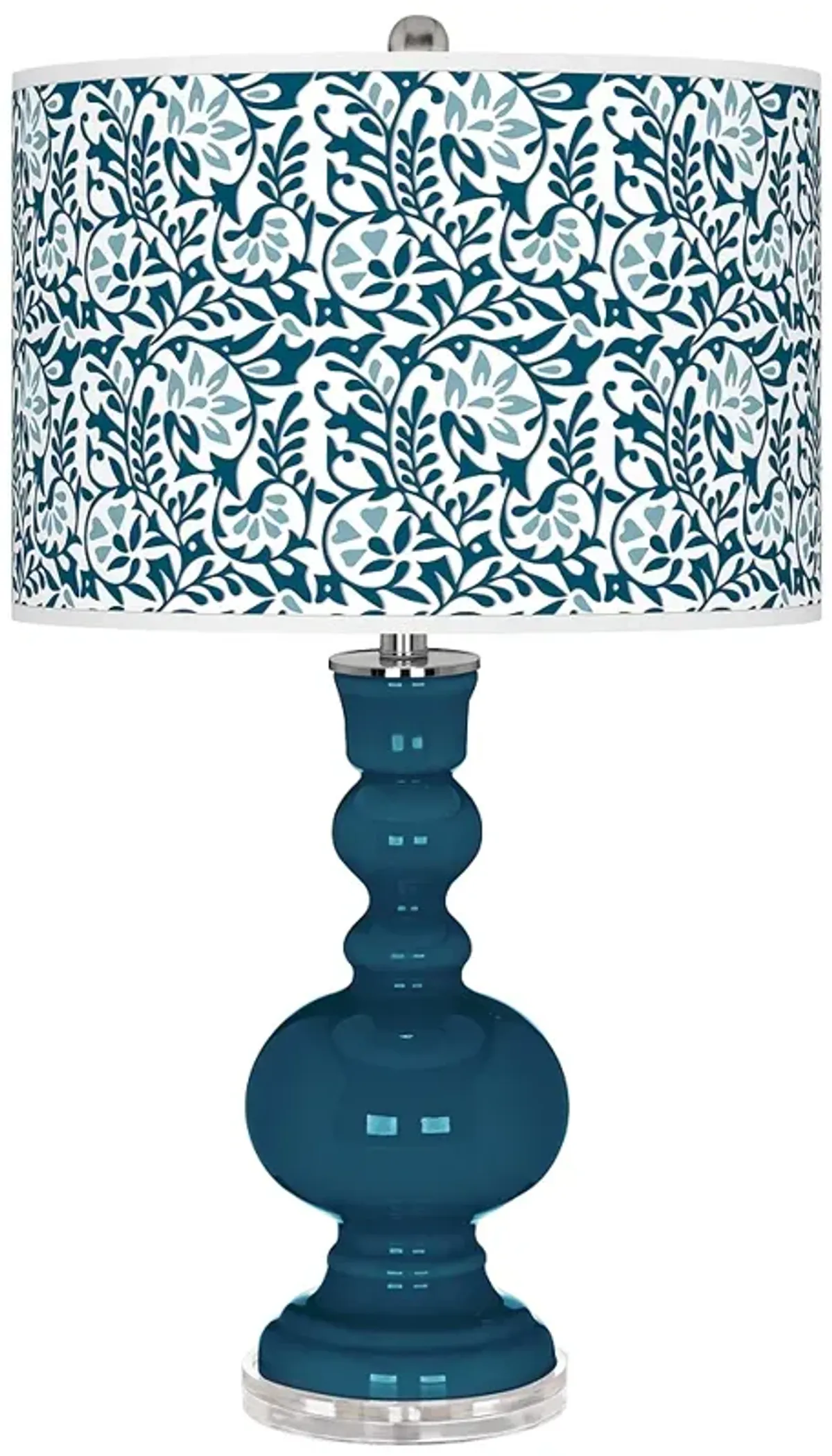 Color Plus Apothecary 30" Gardenia Shade Oceanside Blue Table Lamp