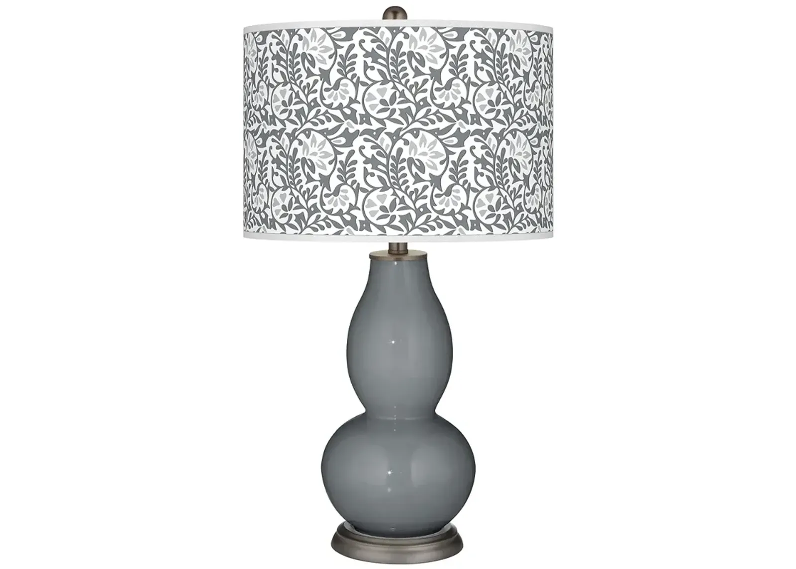 Color Plus Double Gourd 29 1/2" Gardenia Shade Software Gray Lamp