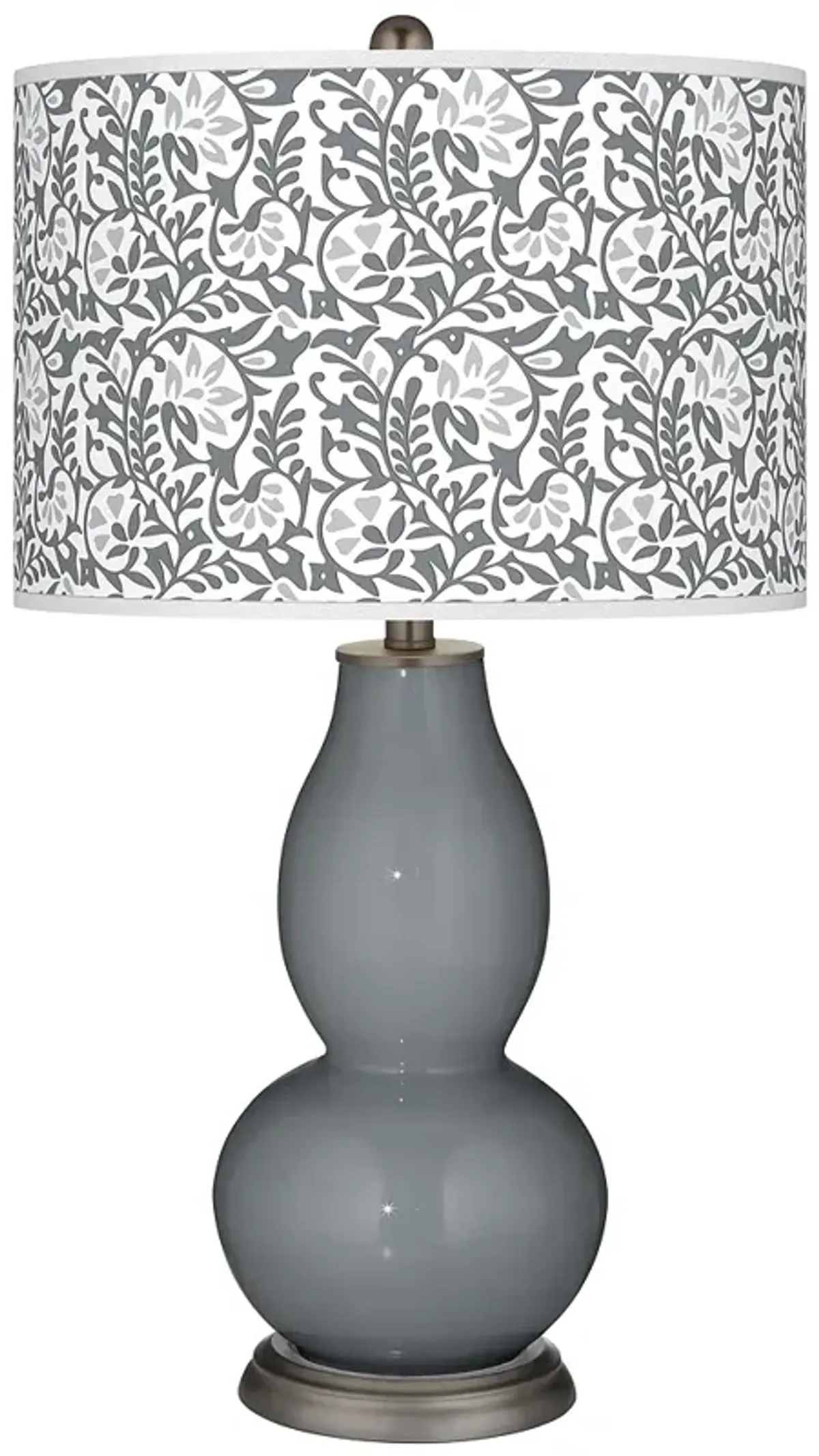 Color Plus Double Gourd 29 1/2" Gardenia Shade Software Gray Lamp