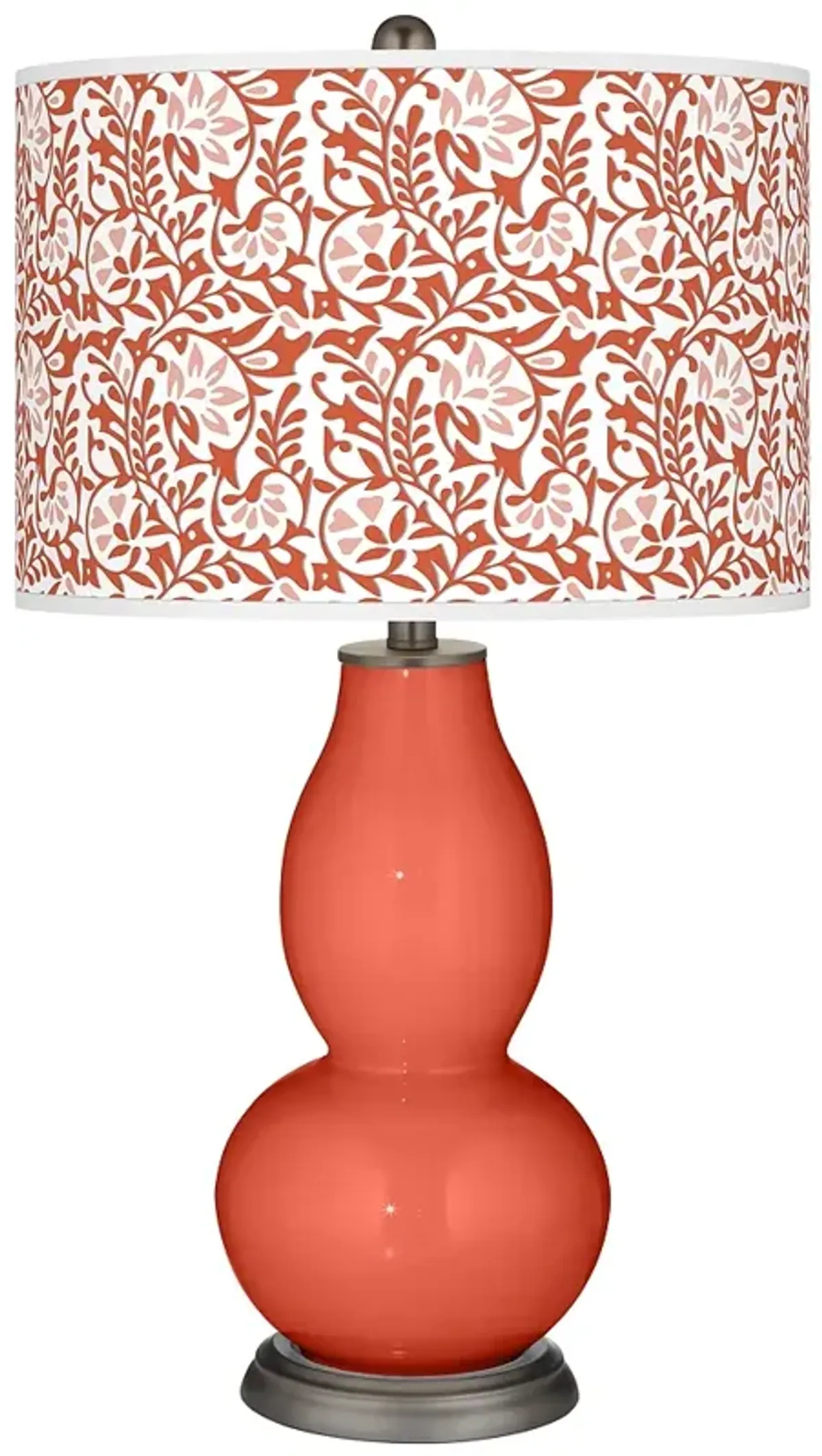 Color Plus Double Gourd 29 1/2" Gardenia Shade Koi Orange Table Lamp