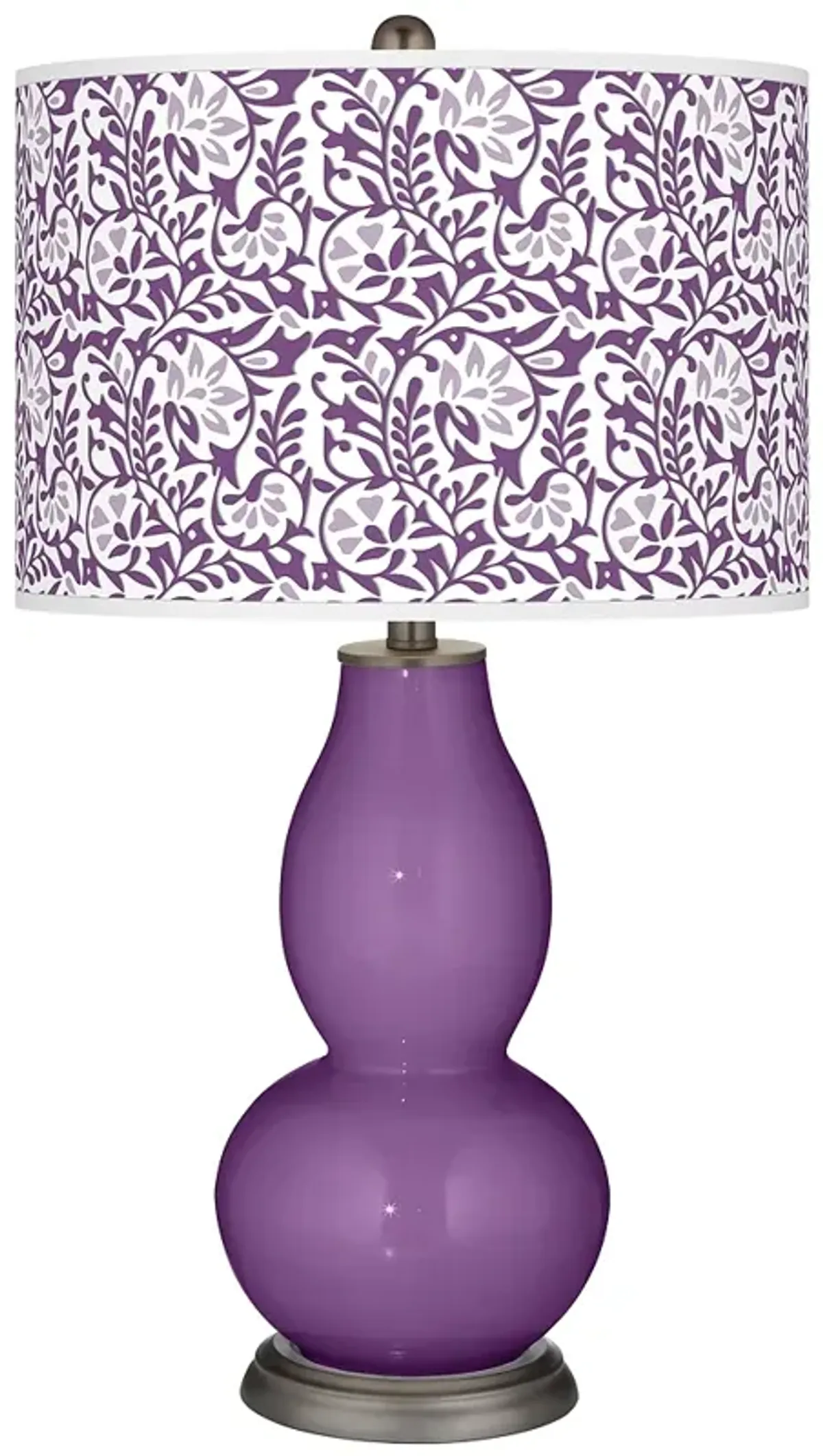 Color Plus Double Gourd 29 1/2" Gardenia Passionate Purple Table Lamp