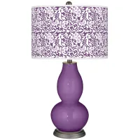 Passionate Purple Gardenia Double Gourd Table Lamp