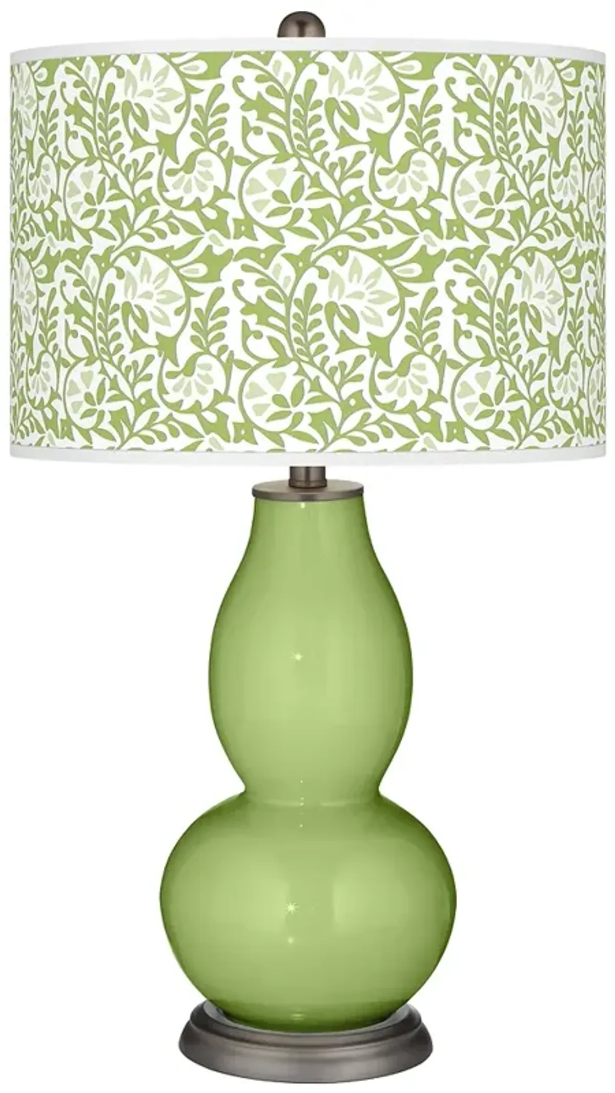 Color Plus Double Gourd Gardenia Shade Lime Rickey Green Table Lamp