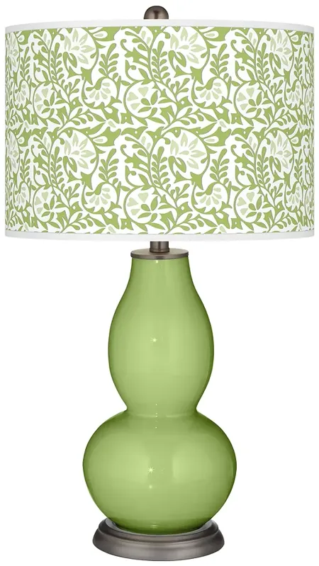 Lime Rickey Gardenia Double Gourd Table Lamp