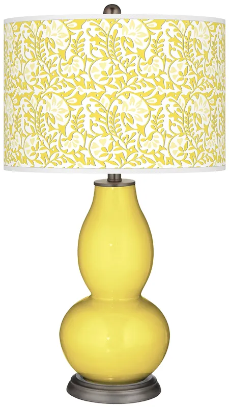 Lemon Twist Gardenia Double Gourd Table Lamp