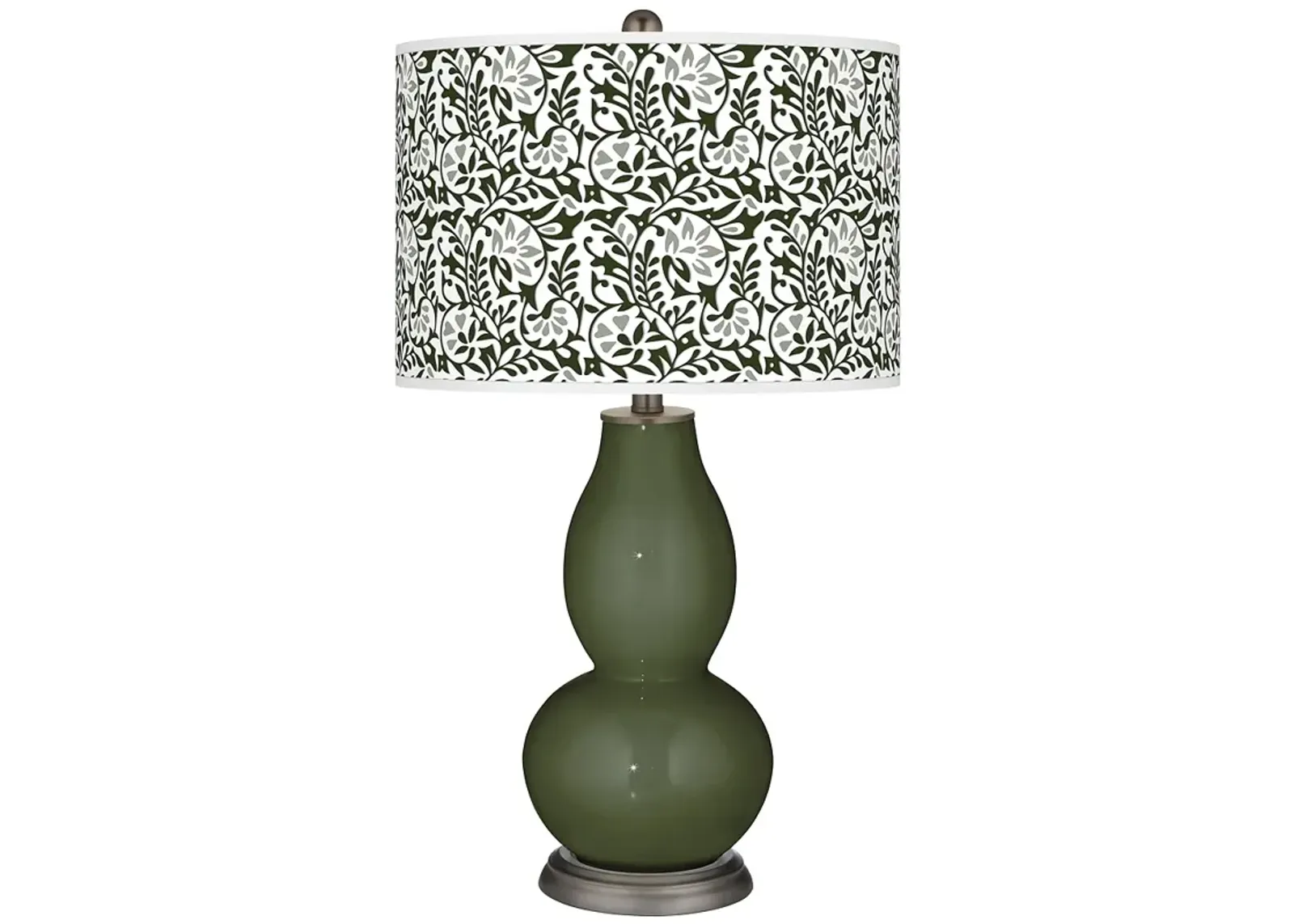 Color Plus Double Gourd 29 1/2" Gardenia Secret Garden Green Lamp