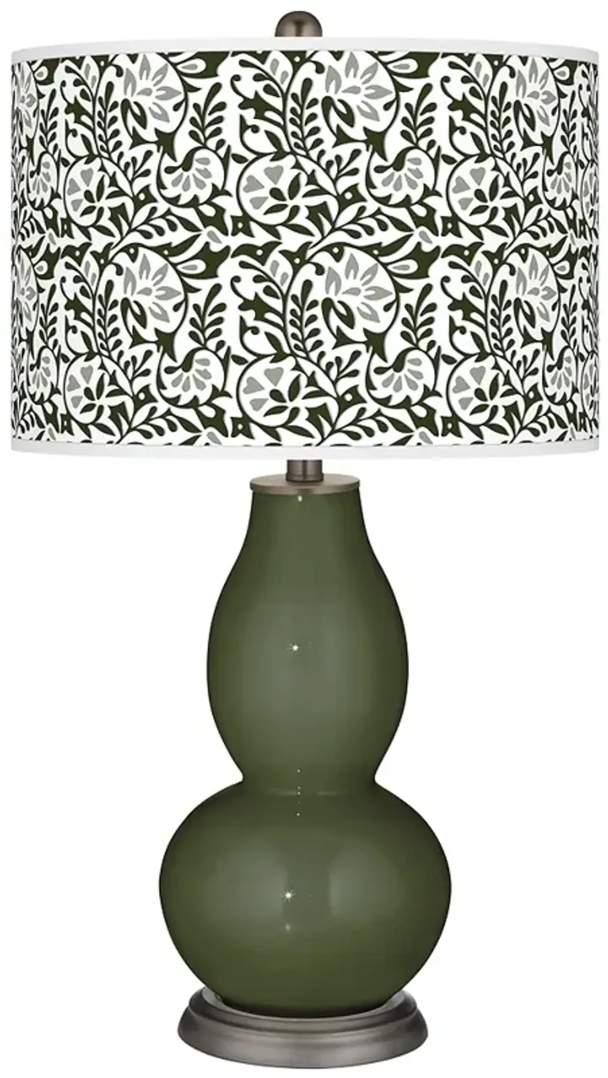 Color Plus Double Gourd 29 1/2" Gardenia Secret Garden Green Lamp