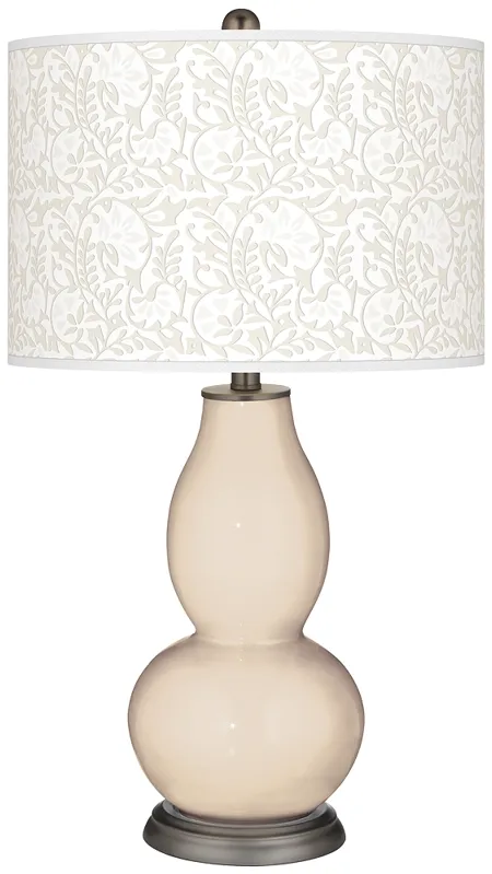 Steamed Milk Gardenia Double Gourd Table Lamp