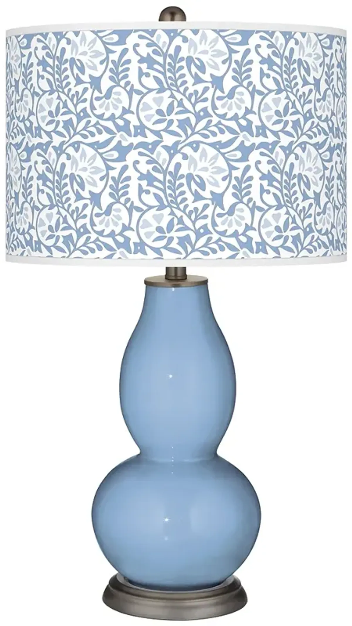 Color Plus Double Gourd 29 1/2" Gardenia Placid Blue Table Lamp