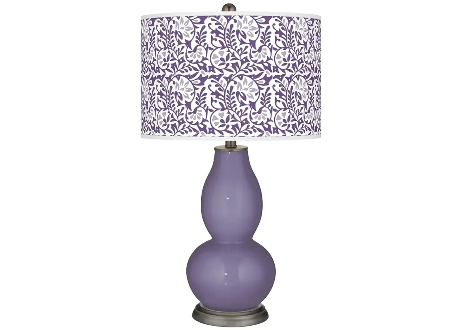 Color Plus Double Gourd 29 1/2" Gardenia Purple Haze Table Lamp