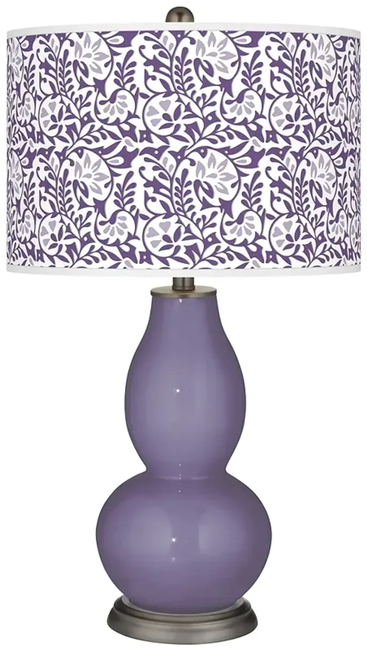 Color Plus Double Gourd 29 1/2" Gardenia Purple Haze Table Lamp