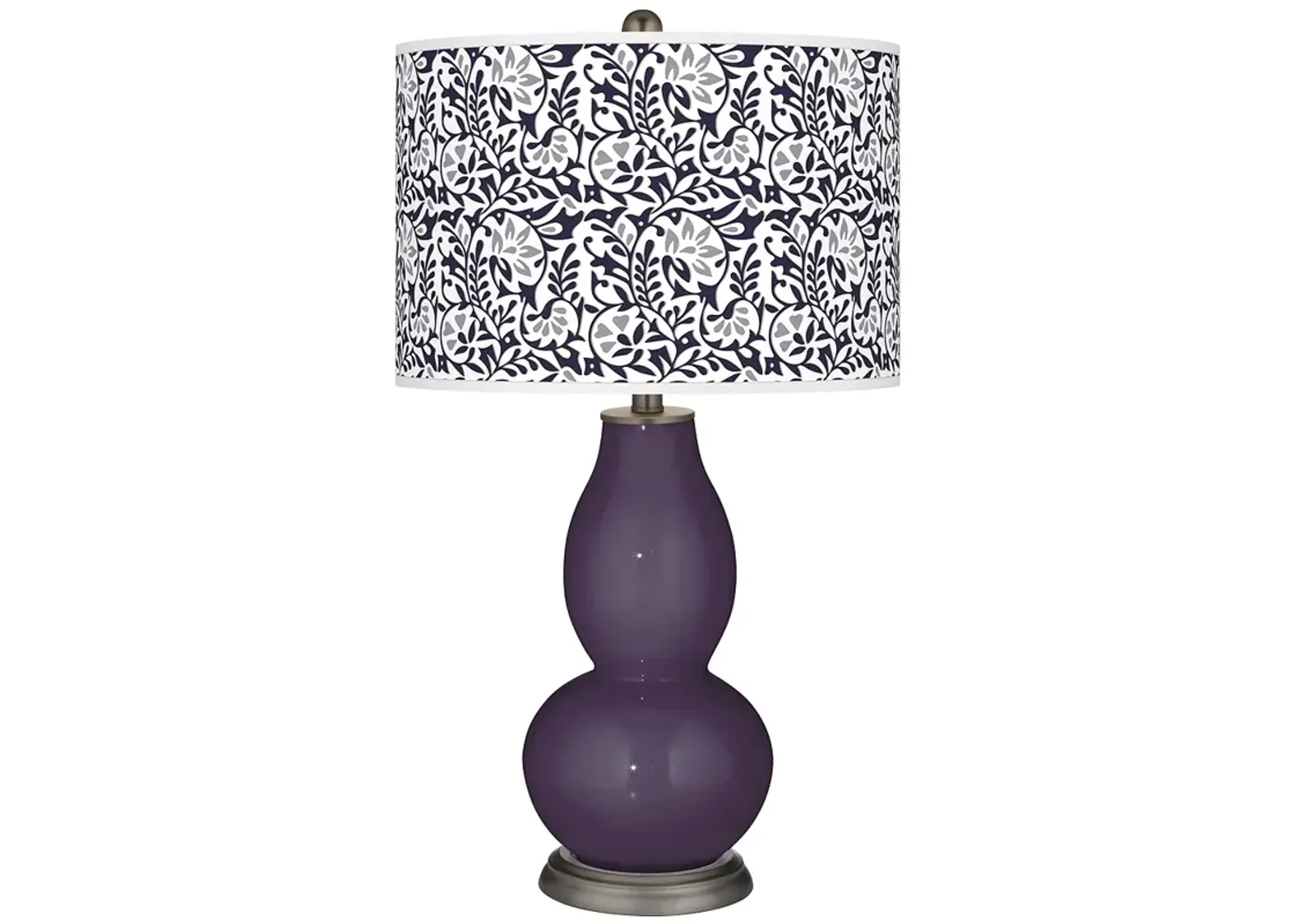 Color Plus Double Gourd 29 1/2" Gardenia Quixotic Plum Purple Lamp