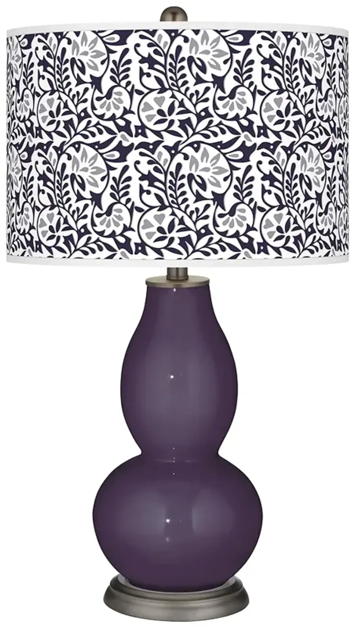 Quixotic Plum Gardenia Double Gourd Table Lamp