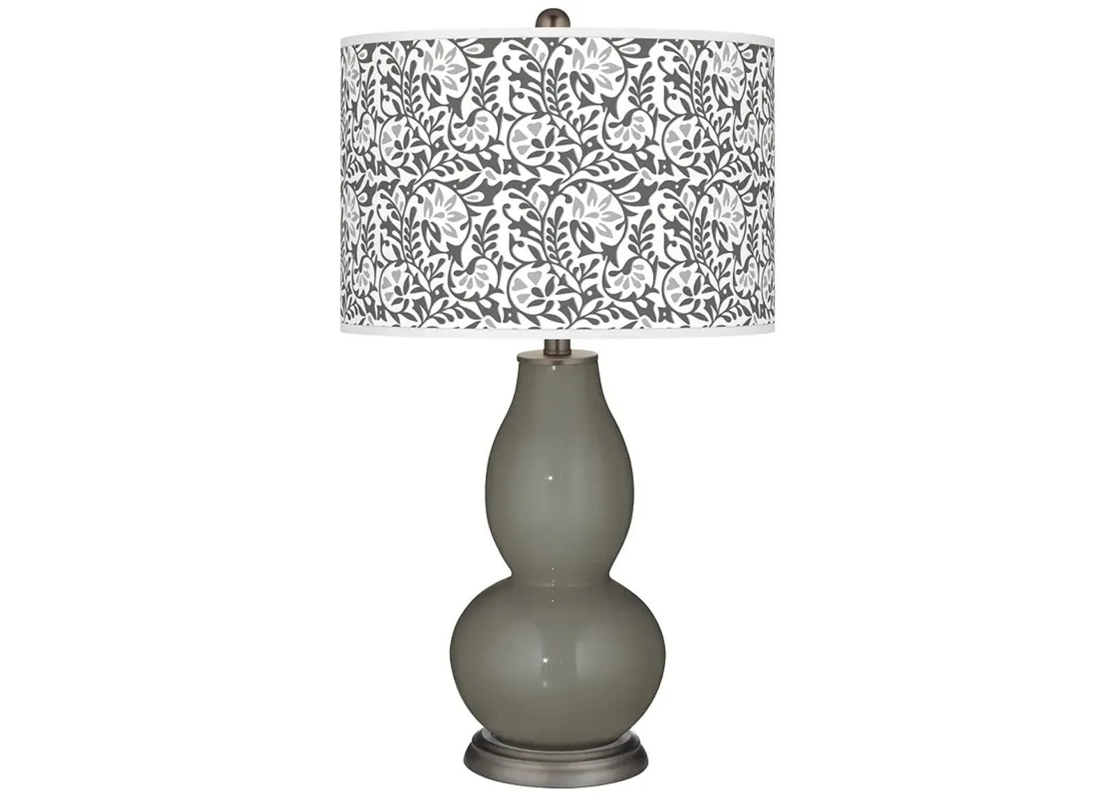 Color Plus Double Gourd 29 1/2" Gardenia Gauntlet Gray Table Lamp