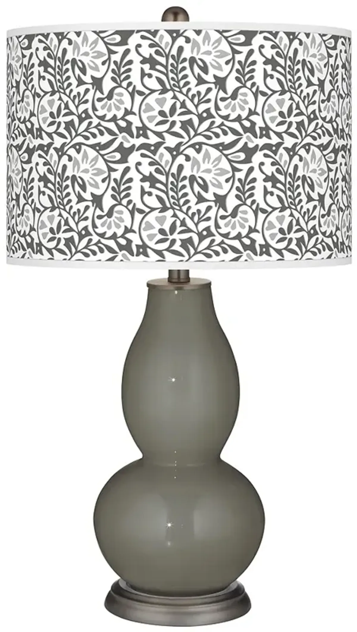 Color Plus Double Gourd 29 1/2" Gardenia Gauntlet Gray Table Lamp