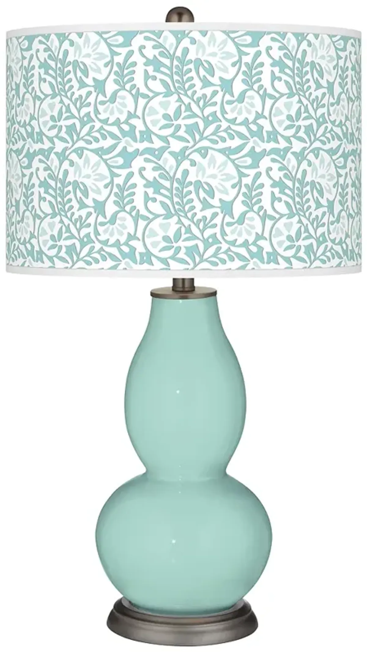 Color Plus Double Gourd 29 1/2" Gardenia Cay Blue Table Lamp