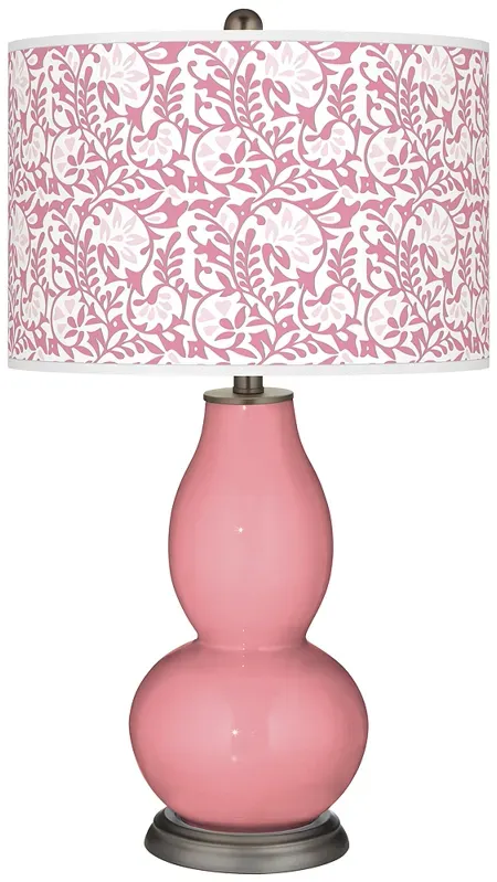 Haute Pink Gardenia Double Gourd Table Lamp