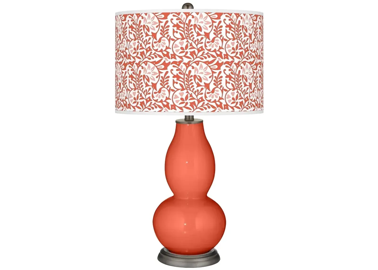 Color Plus Double Gourd 29 1/2" Gardenia Daring Orange Table Lamp