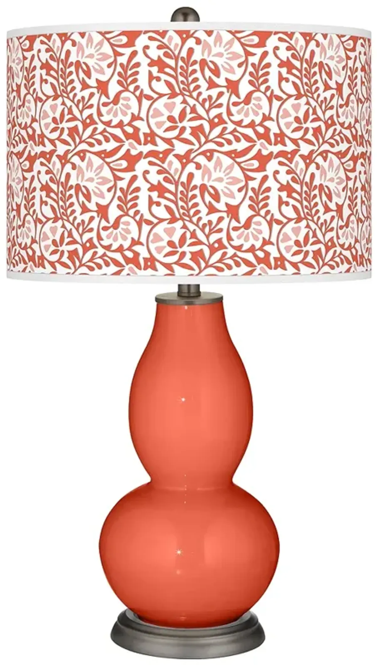 Color Plus Double Gourd 29 1/2" Gardenia Daring Orange Table Lamp