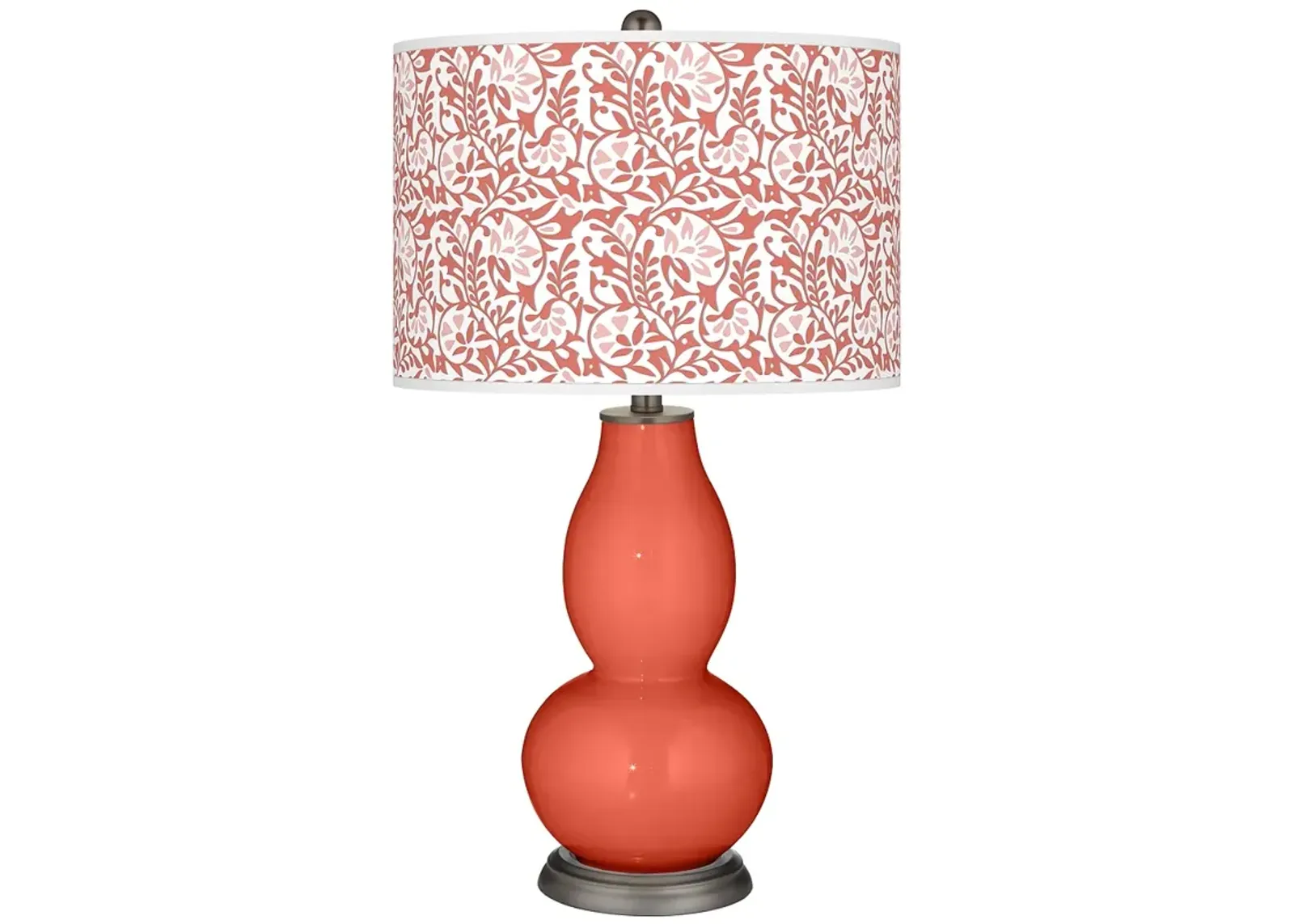 Color Plus Double Gourd 29 1/2" Gardenia Shade Coral Reef Table Lamp