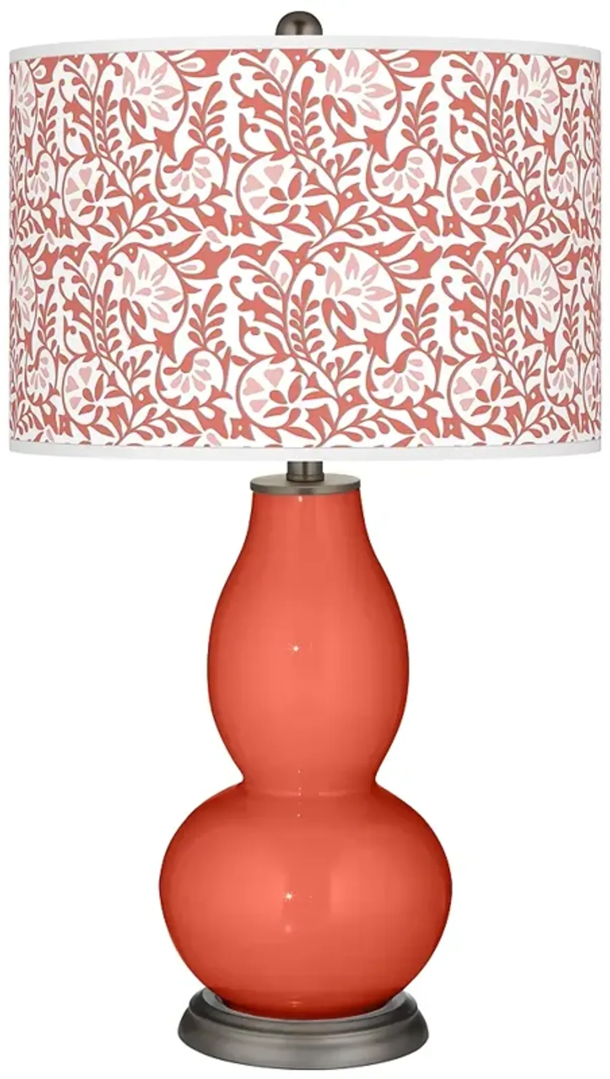 Color Plus Double Gourd 29 1/2" Gardenia Shade Coral Reef Table Lamp