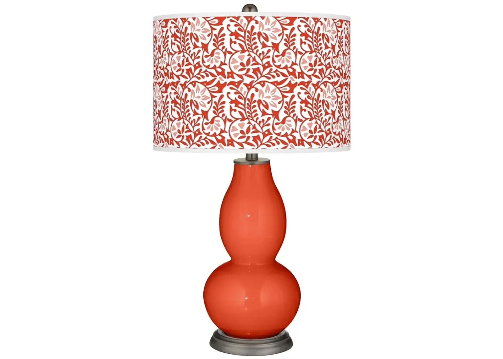 Color Plus Double Gourd 29 1/2" Gardenia Daredevil Orange Table Lamp