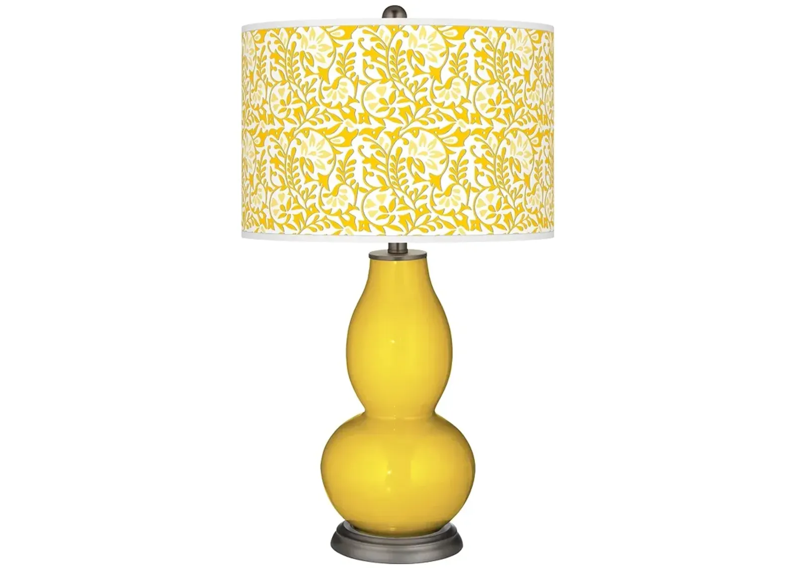 Color Plus Double Gourd 29 1/2" Gardenia Citrus Yellow Table Lamp