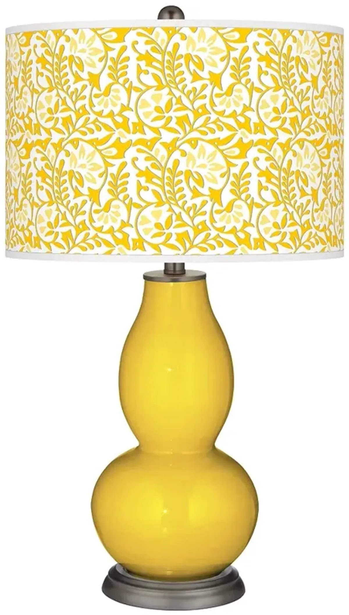 Color Plus Double Gourd 29 1/2" Gardenia Citrus Yellow Table Lamp