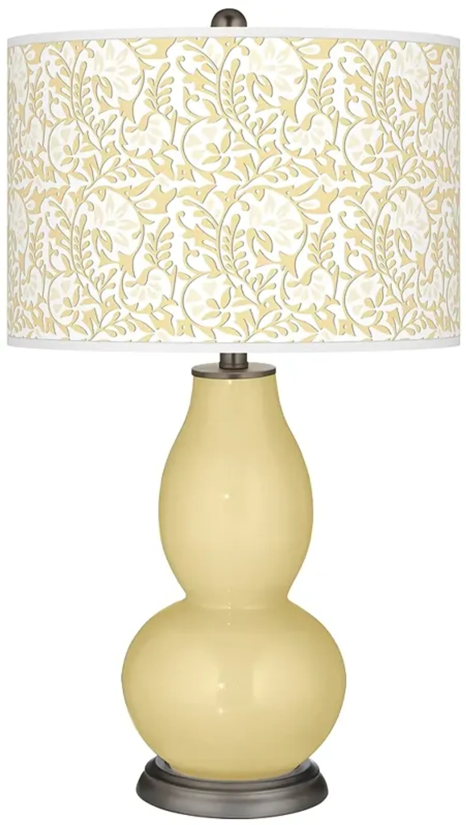 Color Plus Double Gourd 29 1/2" Gardenia Butter Up Yellow Table Lamp