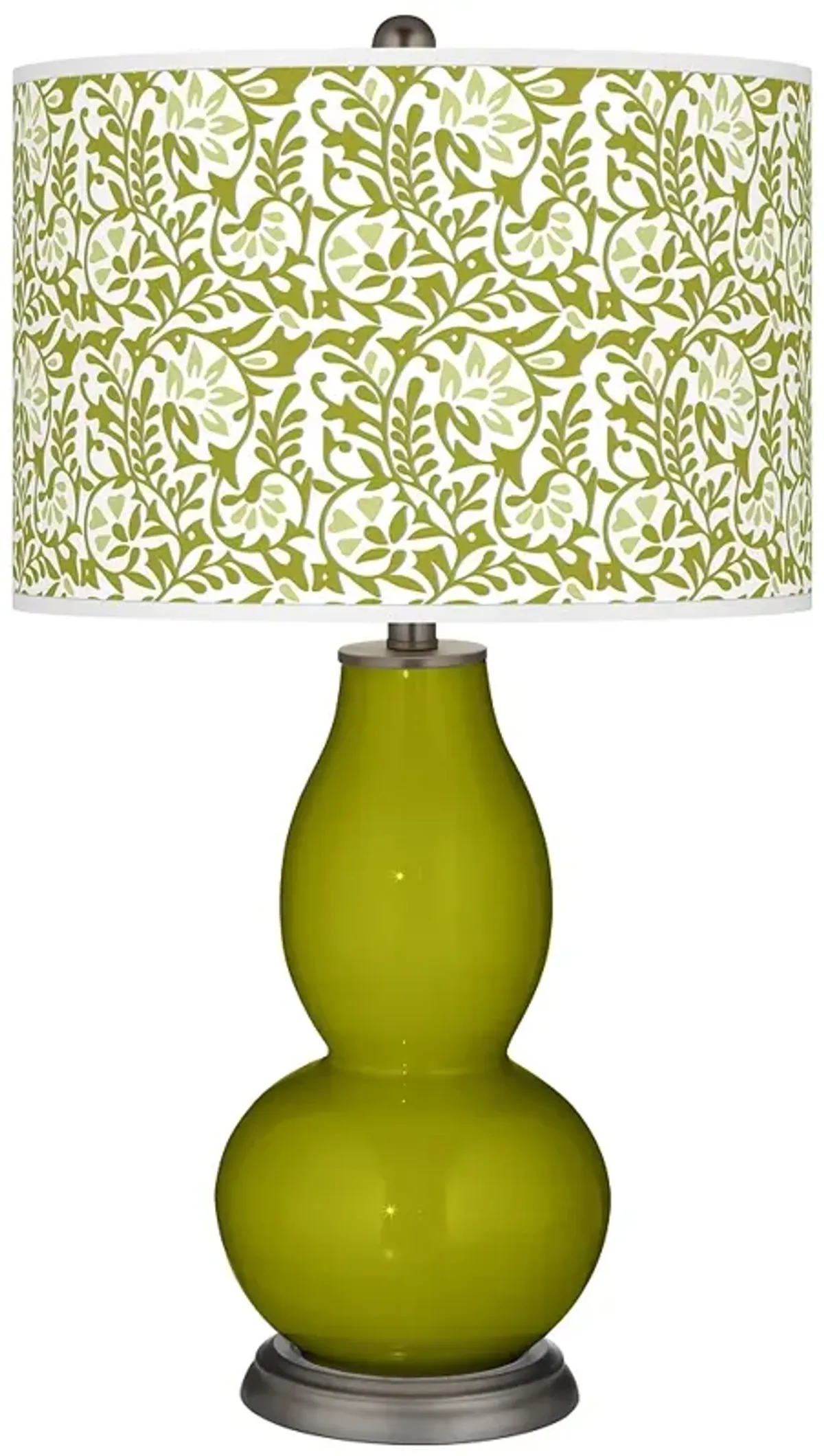 Olive Green Gardenia Double Gourd Table Lamp