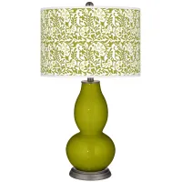 Olive Green Gardenia Double Gourd Table Lamp