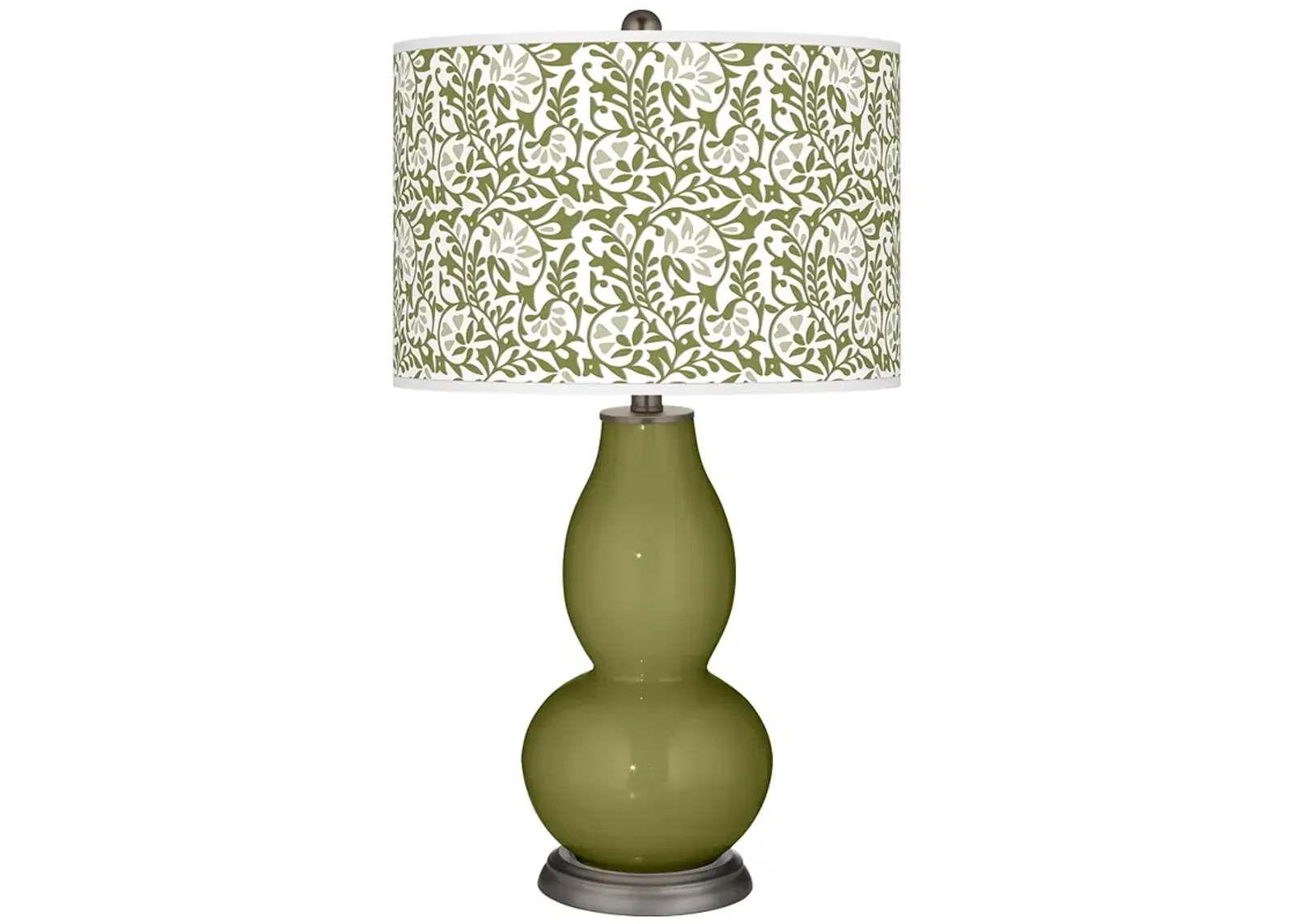 Color Plus Double Gourd 29 1/2" Gardenia Shade Rural Green Table Lamp