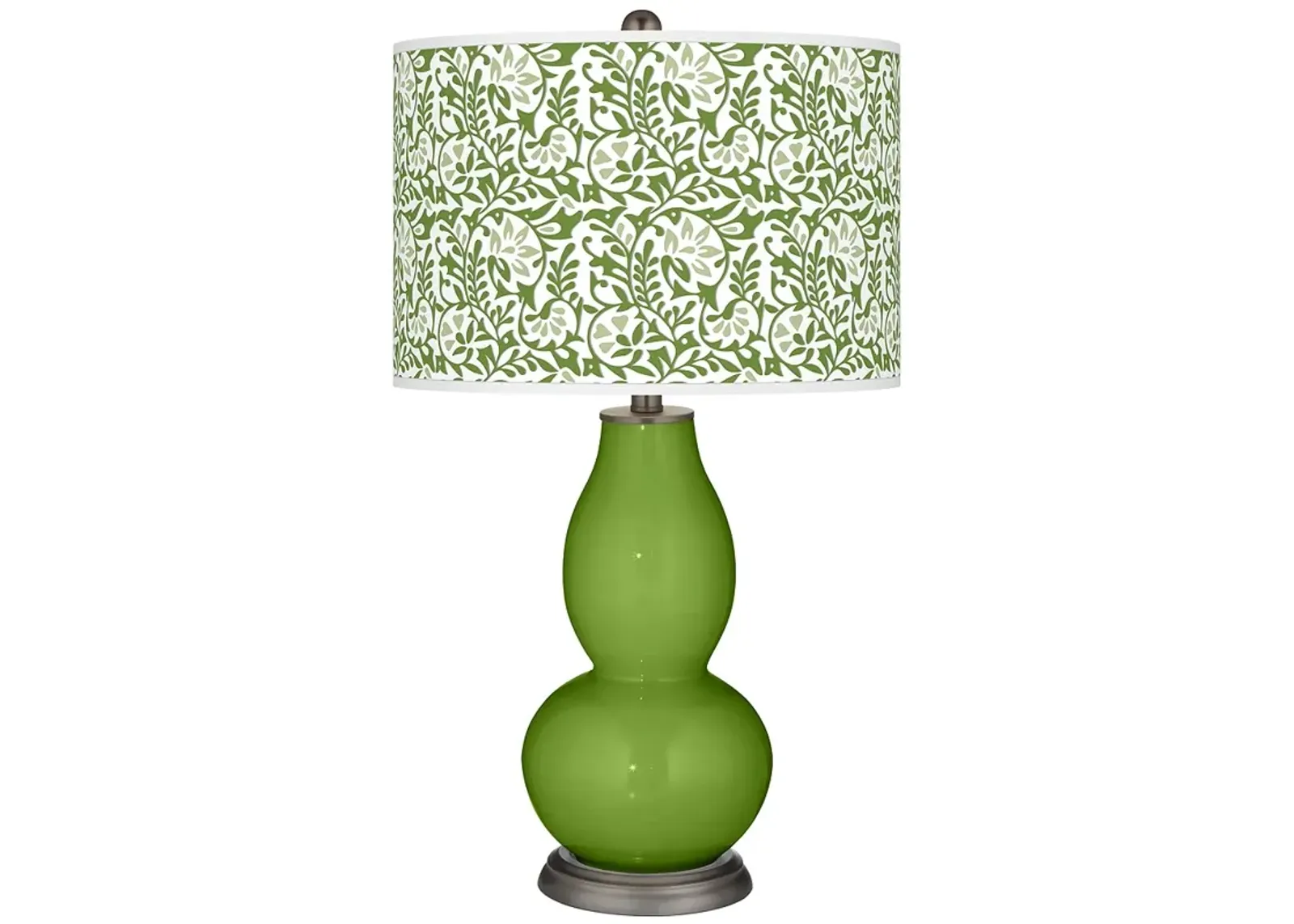 Color Plus Double Gourd 29 1/2" Gardenia Shade Gecko Green Table Lamp