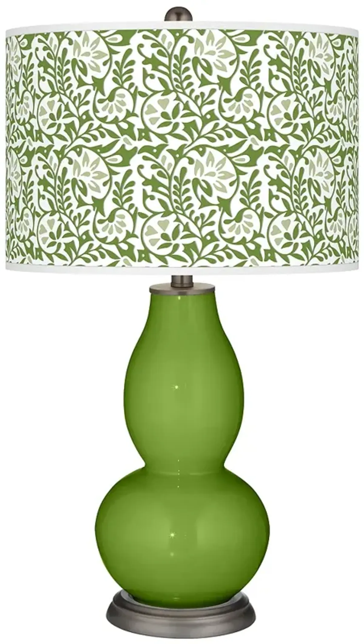 Color Plus Double Gourd 29 1/2" Gardenia Shade Gecko Green Table Lamp