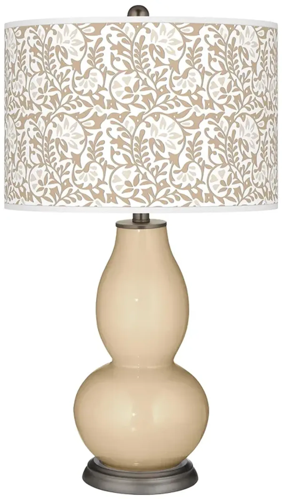 Colonial Tan Gardenia Double Gourd Table Lamp