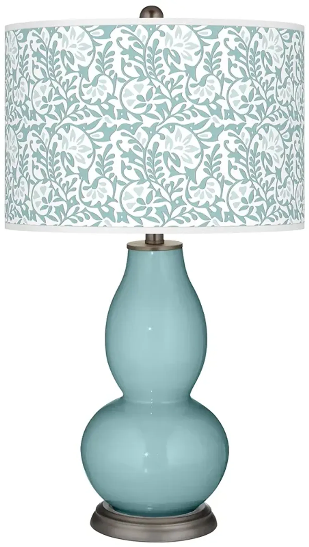 Color Plus Double Gourd 29 1/2" Gardenia Raindrop Blue Table Lamp