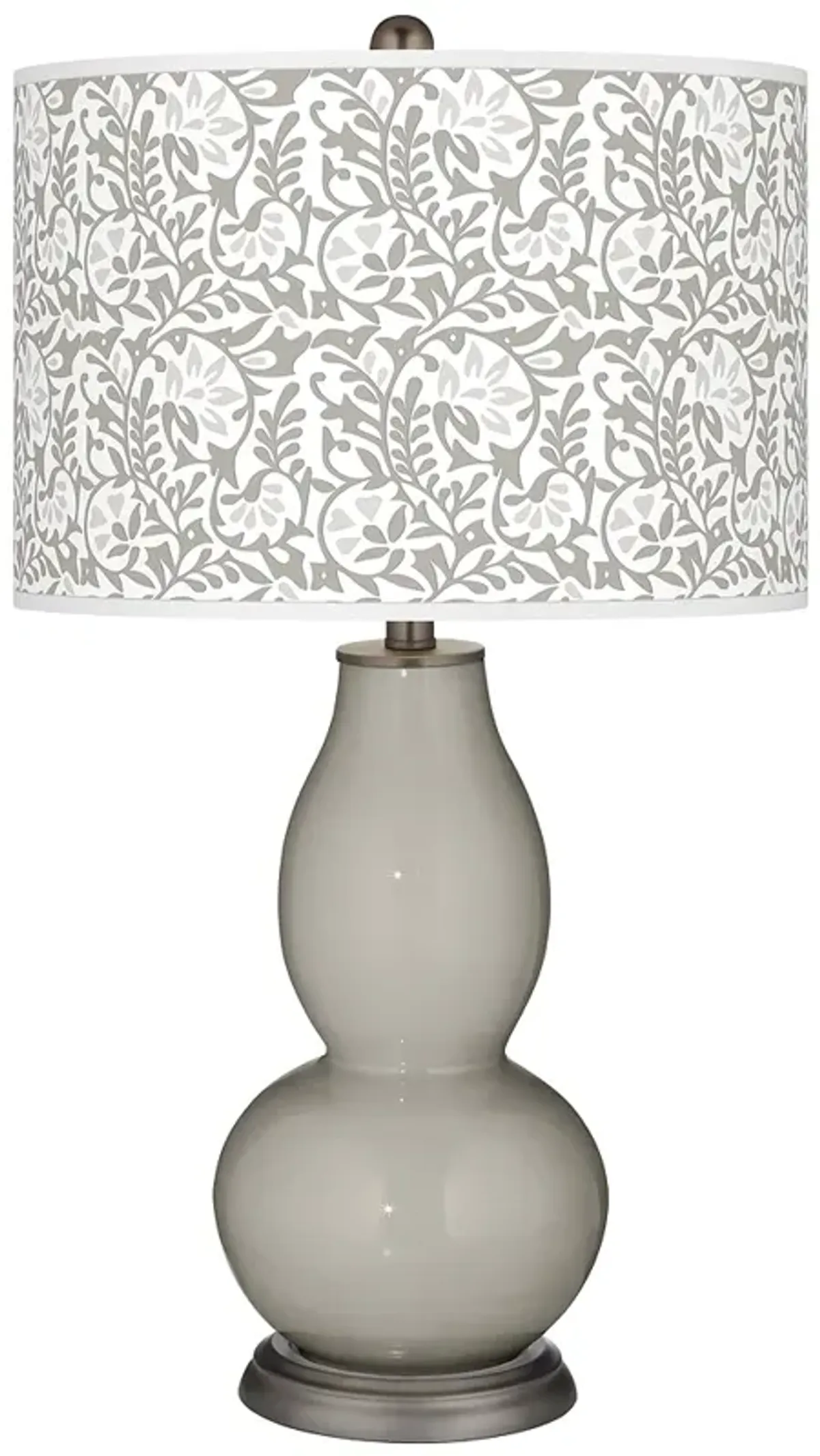 Requisite Gray Gardenia Double Gourd Table Lamp