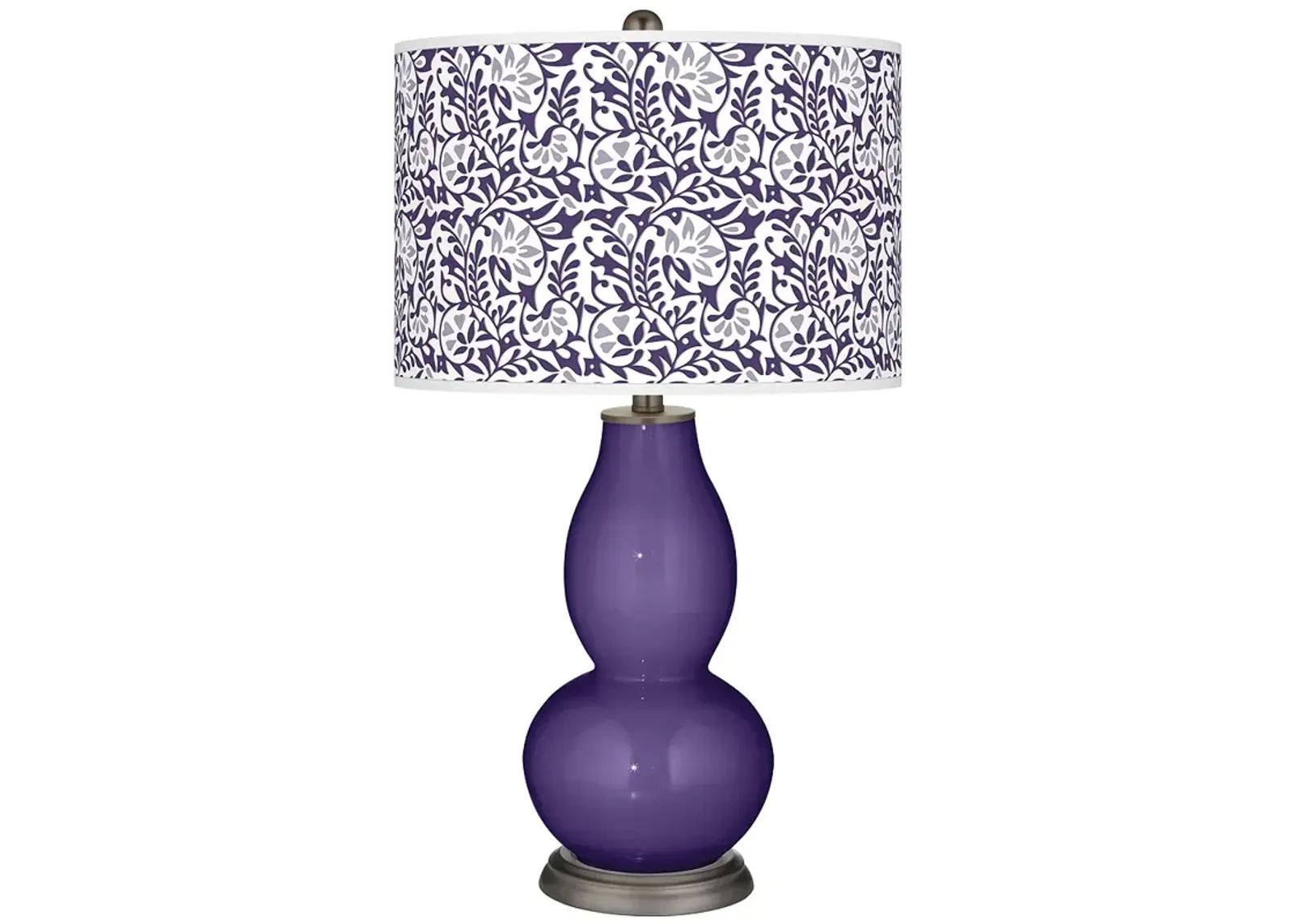 Color Plus Double Gourd 29 1/2" Gardenia Izmir Purple Table Lamp