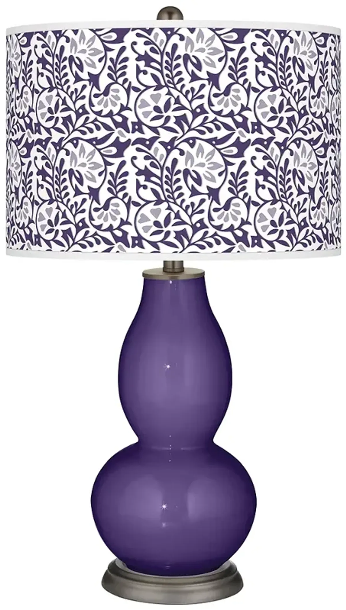 Color Plus Double Gourd 29 1/2" Gardenia Izmir Purple Table Lamp