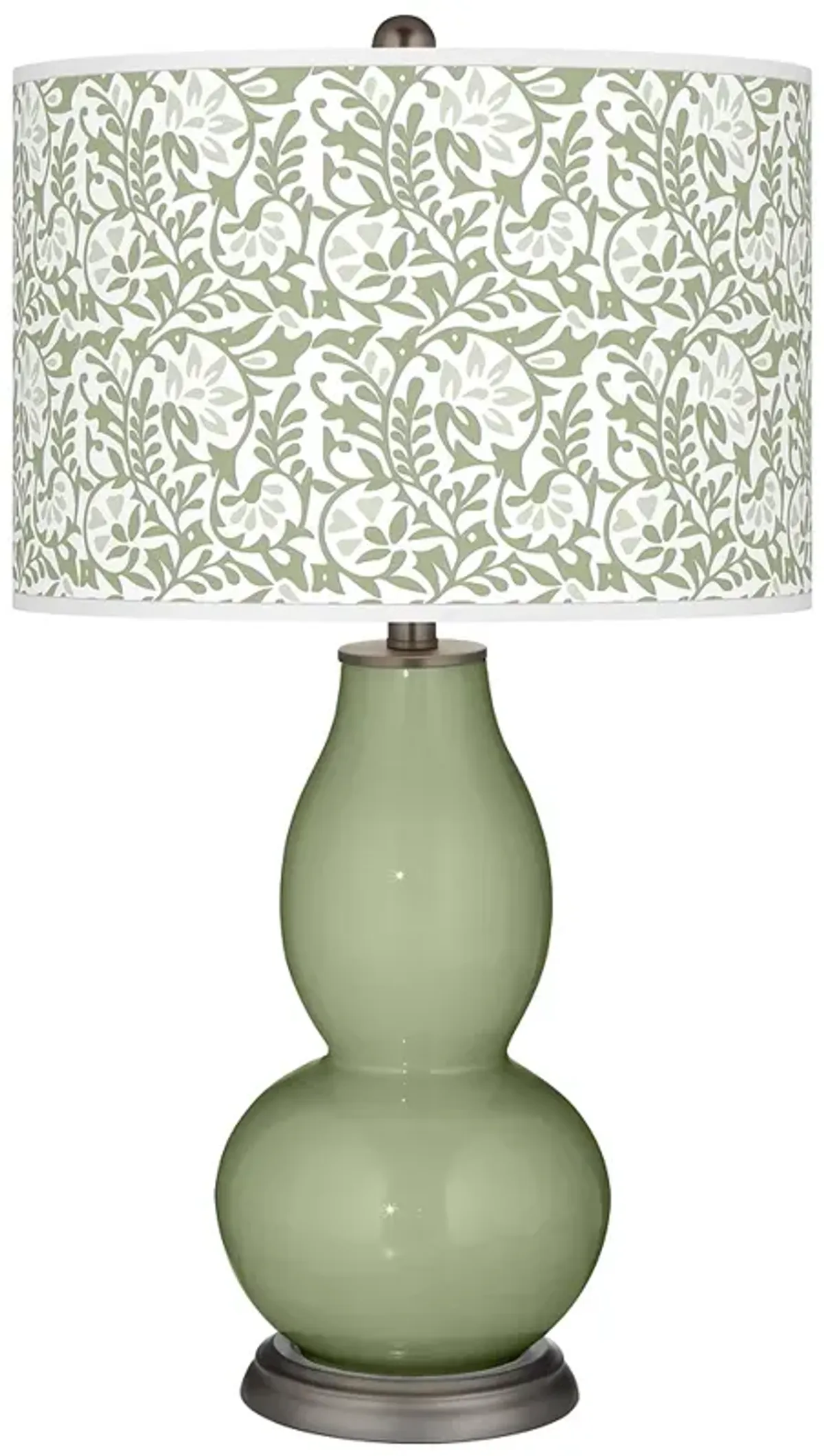 Color Plus Double Gourd 29 1/2" Gardenia Majolica Green Table Lamp