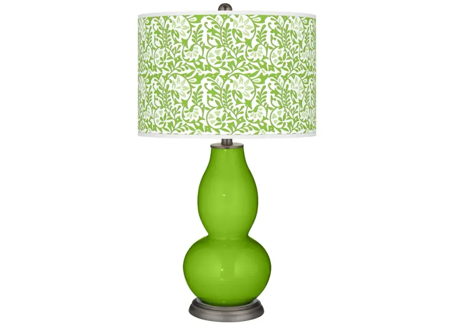 Neon Green Gardenia Double Gourd Table Lamp