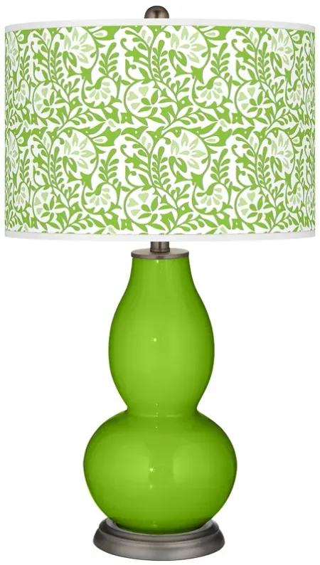 Neon Green Gardenia Double Gourd Table Lamp