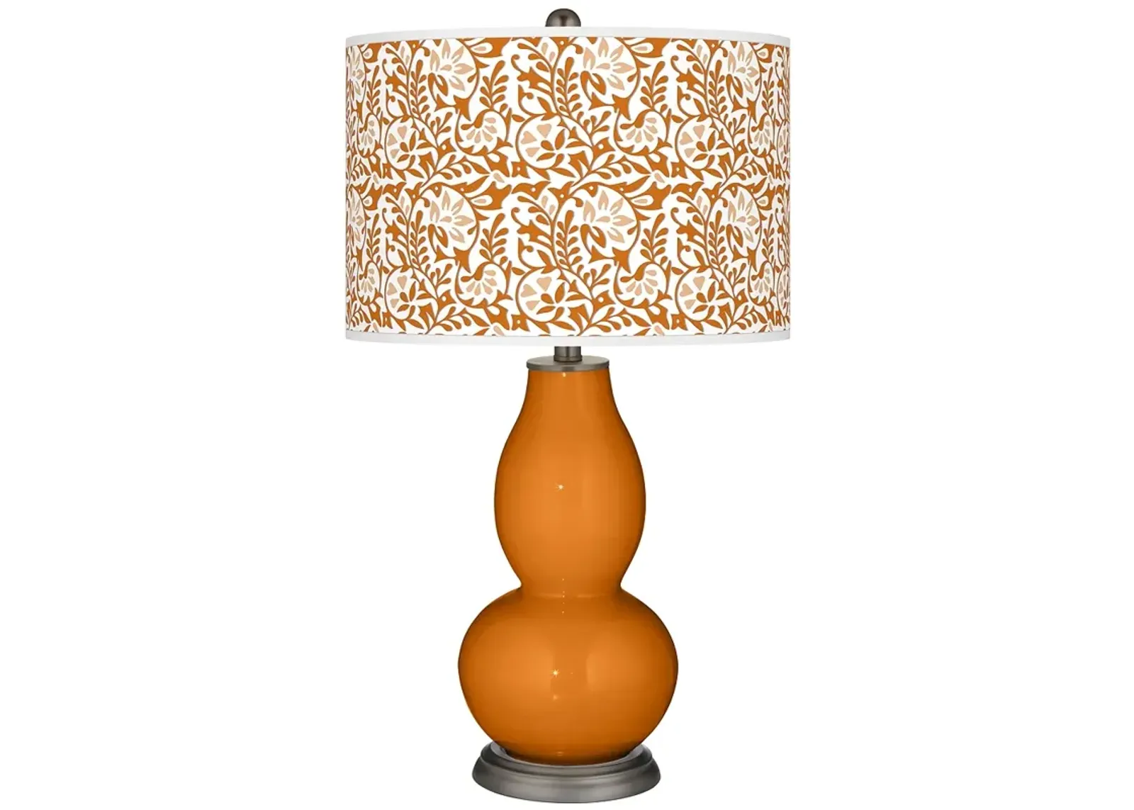 Color Plus Double Gourd 29 1/2" Gardenia Cinnamon Spice Orange Lamp