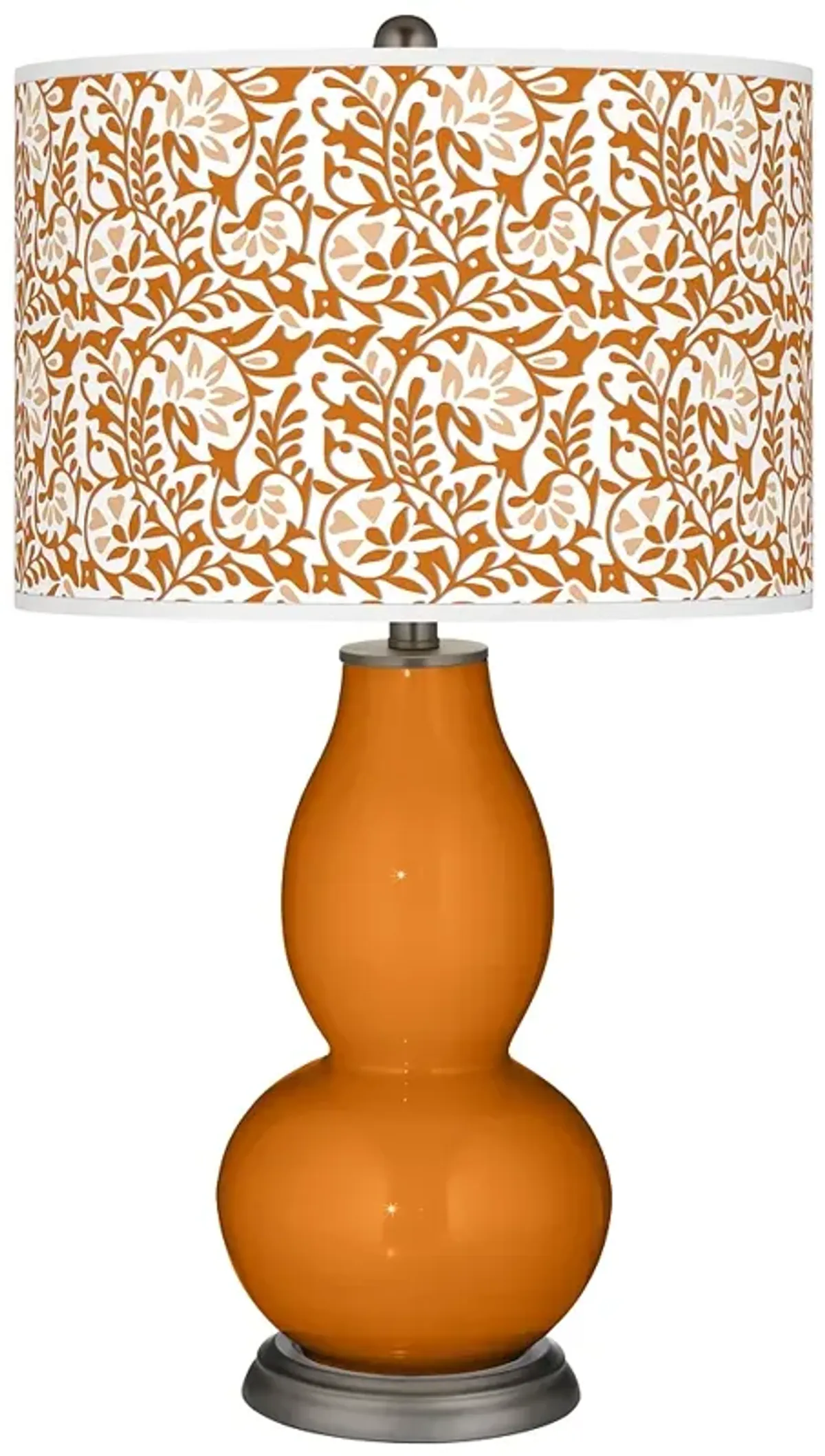 Color Plus Double Gourd 29 1/2" Gardenia Cinnamon Spice Orange Lamp