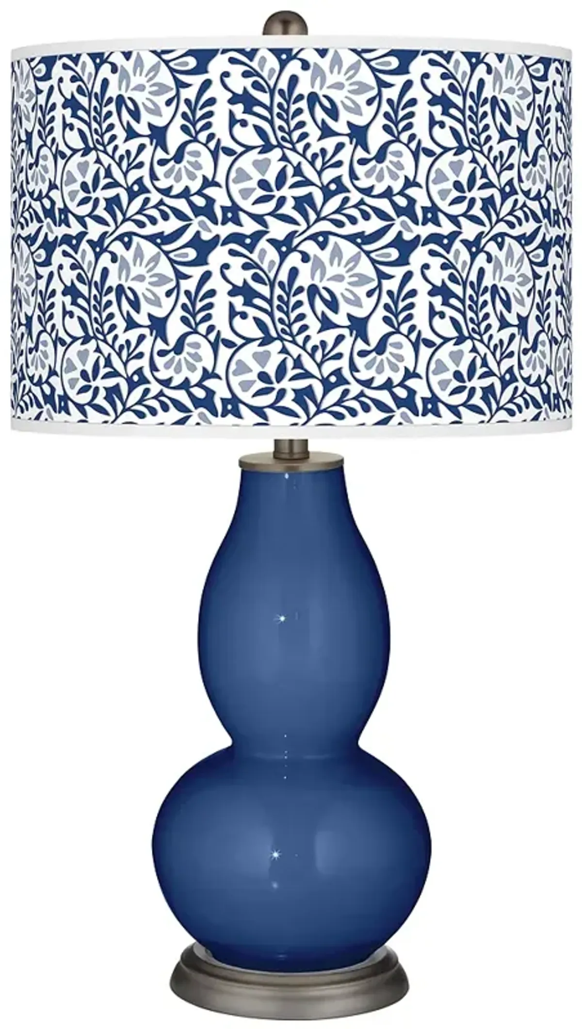 Monaco Blue Gardenia Double Gourd Table Lamp