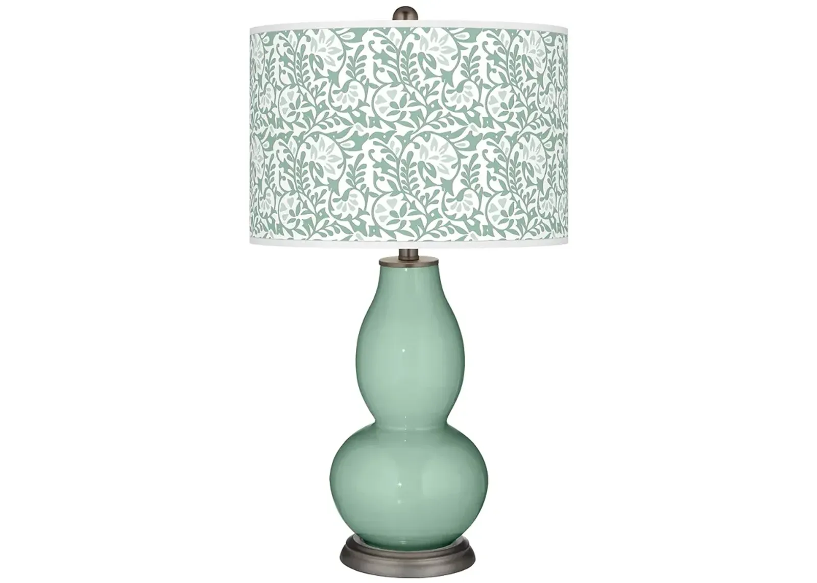 Color Plus Double Gourd 29 1/2" Gardenia Grayed Jade Green Table Lamp