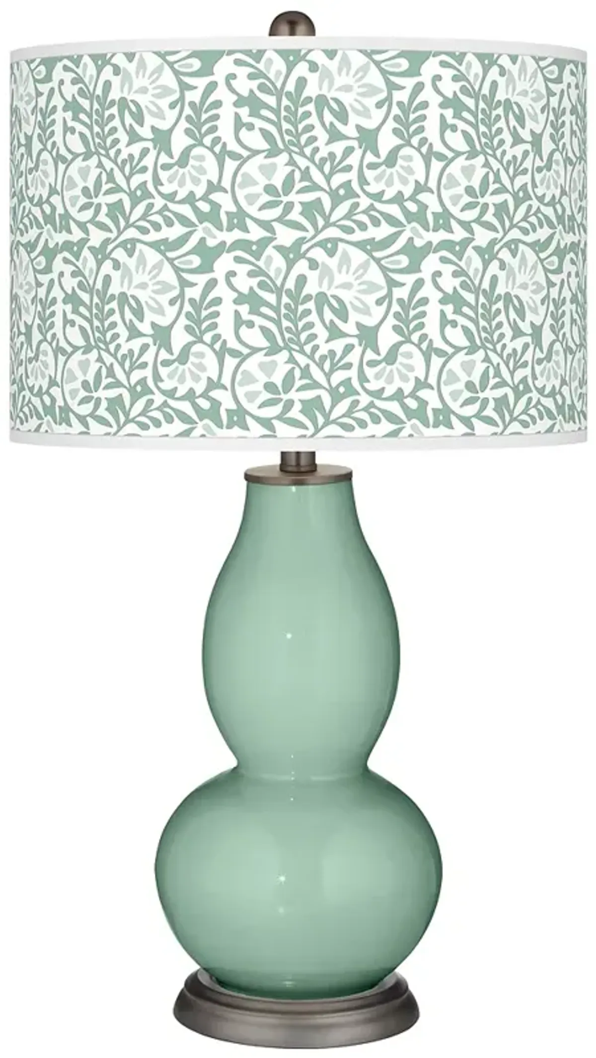 Color Plus Double Gourd 29 1/2" Gardenia Grayed Jade Green Table Lamp