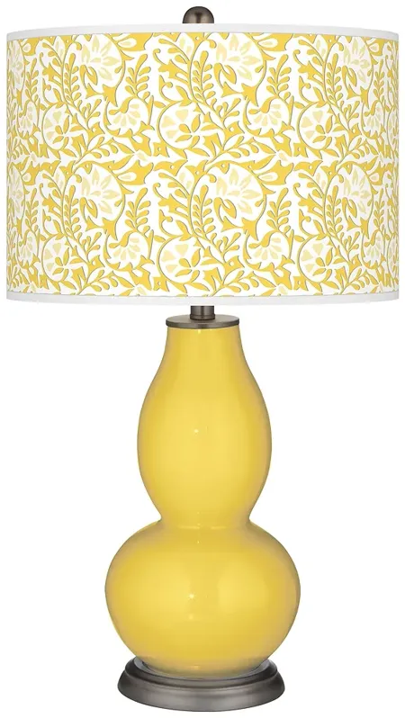 Color Plus Double Gourd 29 1/2" Gardenia Lemon Zest Yellow Table Lamp