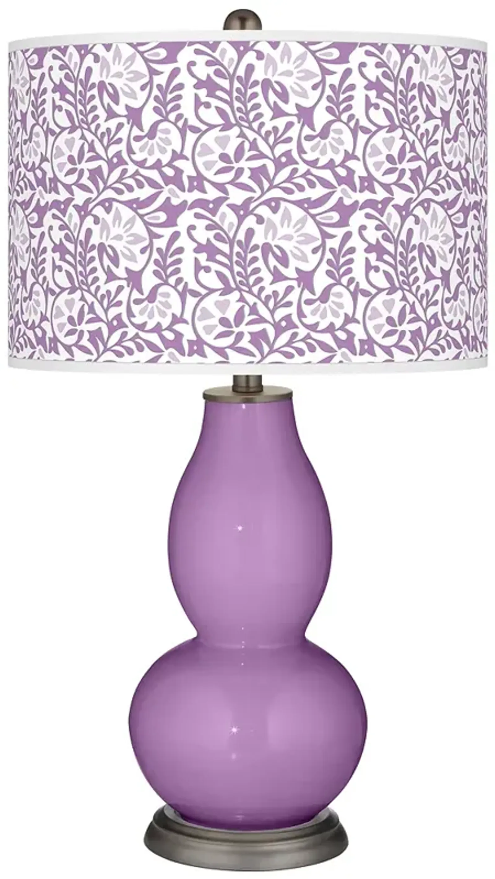 Color Plus Double Gourd 29 1/2" Gardenia African Violet Purple Lamp