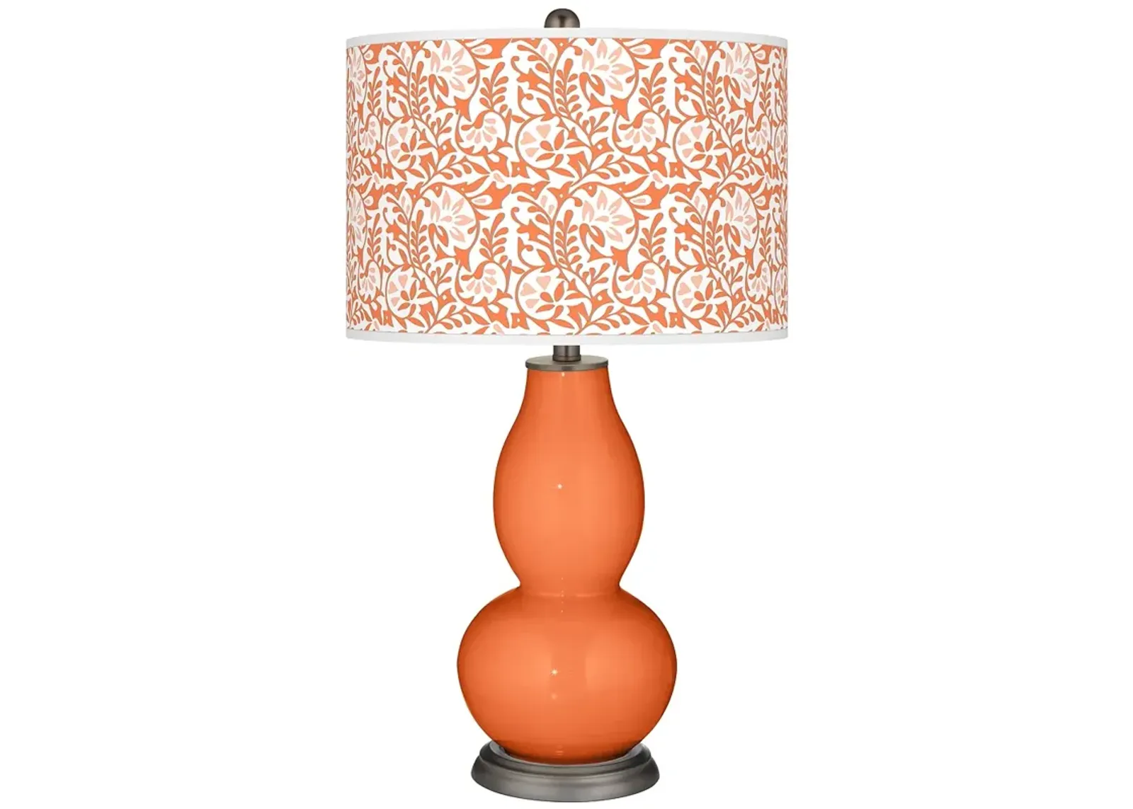 Color Plus Double Gourd 29 1/2" Gardenia Nectarine Orange Table Lamp